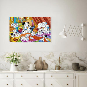 One Hundred and One Dalmatians 40x60cm(canvas) full round drill diamond painting