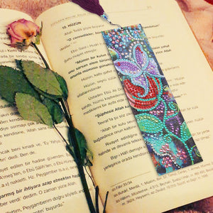 DIY Special Shaped Diamond Painting Leather Tassel Bookmark Creative Crafts