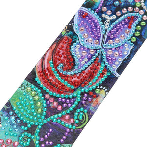 DIY Special Shaped Diamond Painting Leather Tassel Bookmark Creative Crafts