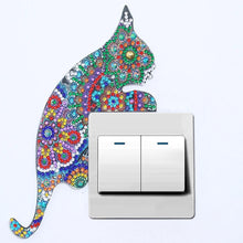 Load image into Gallery viewer, DIY Cat Diamond Painting Luminous Switch Stickers Outlet Wall Decals Decor
