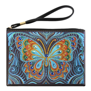 DIY Butterfly Special Shaped Diamond Painting Wristlet Clutch Women Wallet