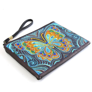 DIY Butterfly Special Shaped Diamond Painting Wristlet Clutch Women Wallet
