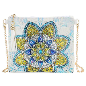 DIY Special Shaped Diamond Painting Leather Crossbody Bag Chain Makeup Bags