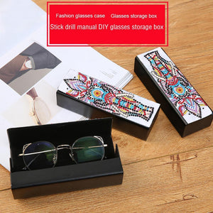 DIY Diamond Painting Sunglasses Case Portable Leather Glasses Storage Box