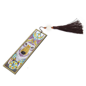 DIY Special Shaped Diamond Painting Leather Tassel Bookmark Creative Crafts