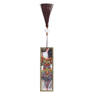 DIY Special Shaped Diamond Painting Leather Bookmark Tassel Book Marks Gift
