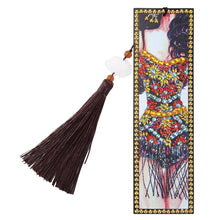 Load image into Gallery viewer, DIY Special Shaped Diamond Painting Leather Bookmark Tassel Book Marks Gift
