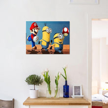 Load image into Gallery viewer, Mario and Minions 30x40cm(canvas) full round drill diamond painting

