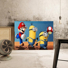 Load image into Gallery viewer, Mario and Minions 30x40cm(canvas) full round drill diamond painting
