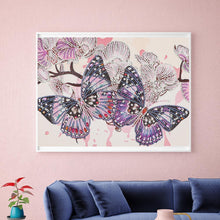 Load image into Gallery viewer, Butterfly 40x30cm(canvas) beautiful special shaped drill diamond painting
