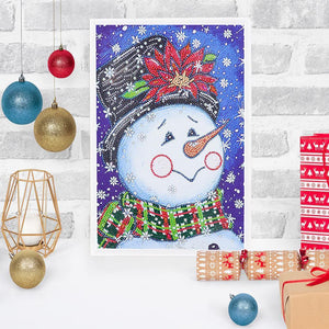 Snowman 40x30cm(canvas) beautiful special shaped drill diamond painting