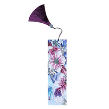 Load image into Gallery viewer, DIY Flower Special Shaped Diamond Painting Leather Tassel Bookmark Crafts
