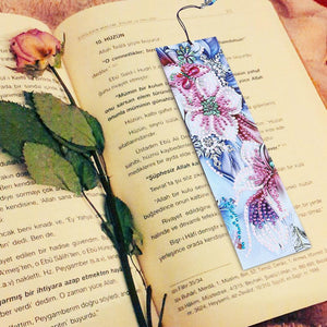 DIY Flower Special Shaped Diamond Painting Leather Tassel Bookmark Crafts