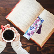 Load image into Gallery viewer, DIY Flower Special Shaped Diamond Painting Leather Tassel Bookmark Crafts
