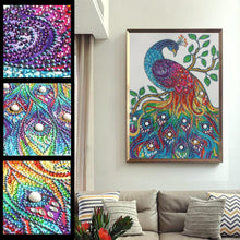Load image into Gallery viewer, Peafowl 30x40cm(canvas) beautiful special shaped drill diamond painting
