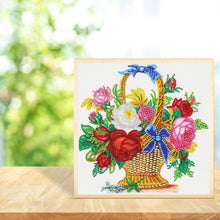 Load image into Gallery viewer, Flower Basket 30x30cm(canvas) beautiful special shaped drill diamond painting
