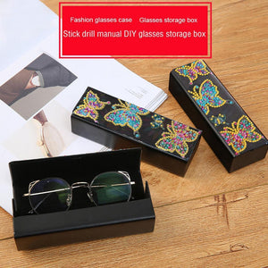 DIY Butterfly Diamond Painting Leather Eye Glasses Box Sunglasses Holder