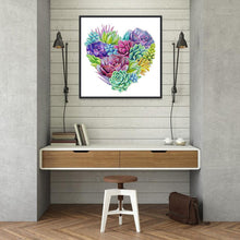 Load image into Gallery viewer, Heart 40x40cm(canvas) full round drill diamond painting
