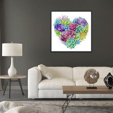 Load image into Gallery viewer, Heart 40x40cm(canvas) full round drill diamond painting
