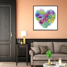 Load image into Gallery viewer, Heart 40x40cm(canvas) full round drill diamond painting
