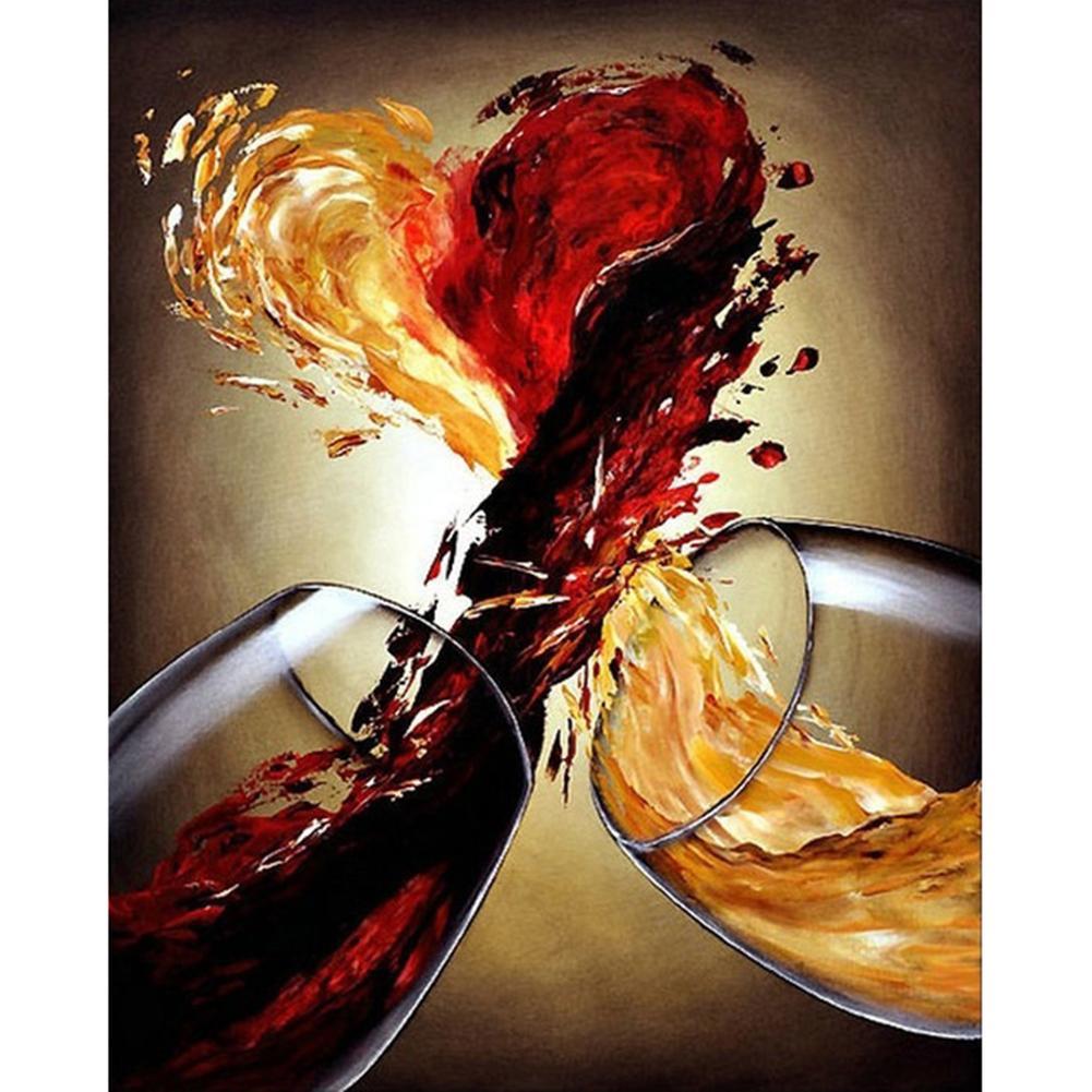 Wine 30x40cm(canvas) full round drill diamond painting