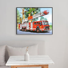 Load image into Gallery viewer, Fire Truck 30x40cm(canvas) full round drill diamond painting
