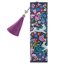 Load image into Gallery viewer, DIY Rabbit Special Shaped Diamond Painting Leather Tassel Bookmark Gifts
