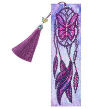 Load image into Gallery viewer, DIY Dreamcatcher Special Shaped Diamond Painting Leather Bookmark w/Tassel
