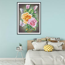 Load image into Gallery viewer, Flower 30x40cm(canvas) beautiful special shaped drill diamond painting
