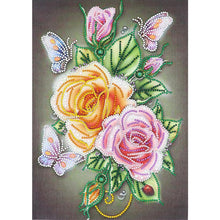 Load image into Gallery viewer, Flower 30x40cm(canvas) beautiful special shaped drill diamond painting
