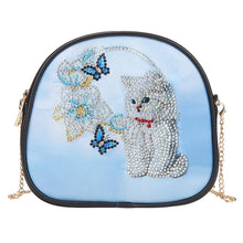 Load image into Gallery viewer, DIY Cat Special Shaped Diamond Painting Women Leather Chain Crossbody Bags
