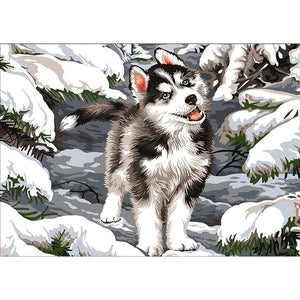 Wolf 30x40cm(canvas) full round drill diamond painting
