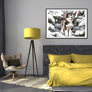 Wolf 30x40cm(canvas) full round drill diamond painting