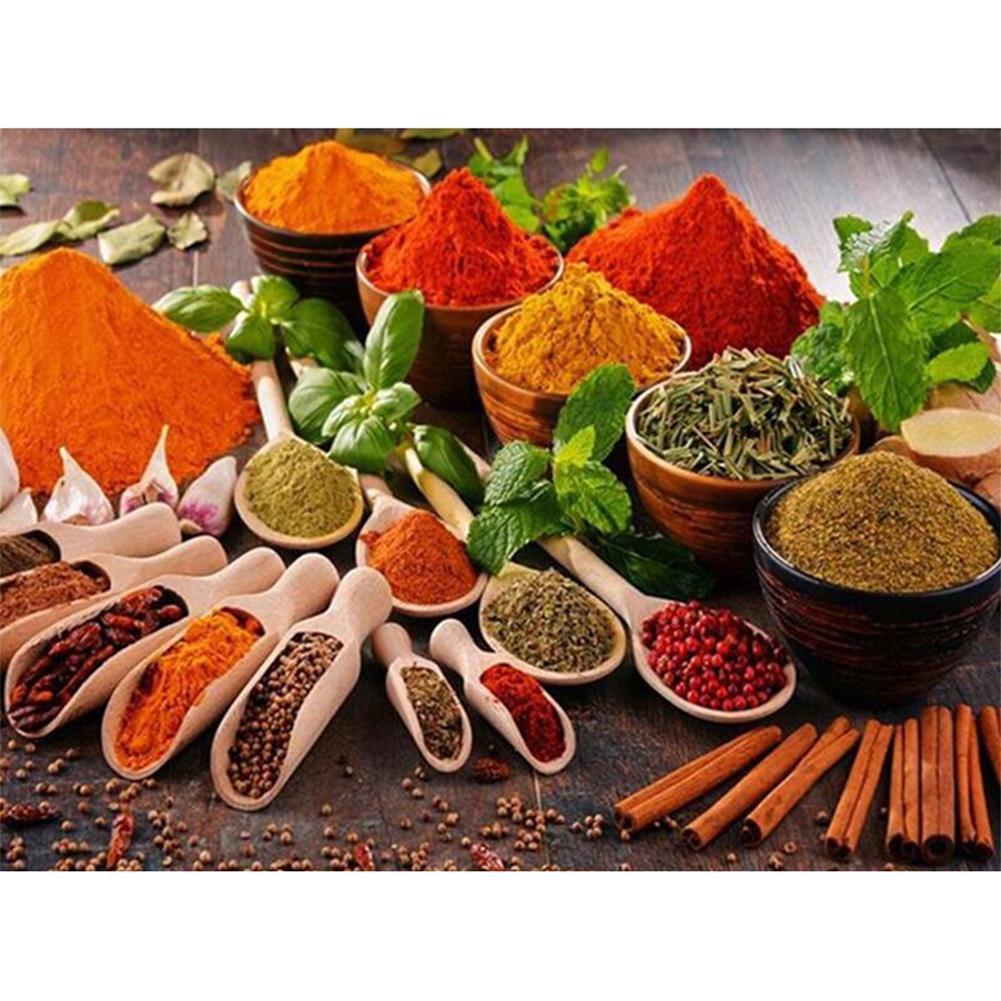 Food 30x40cm(canvas) full round drill diamond painting