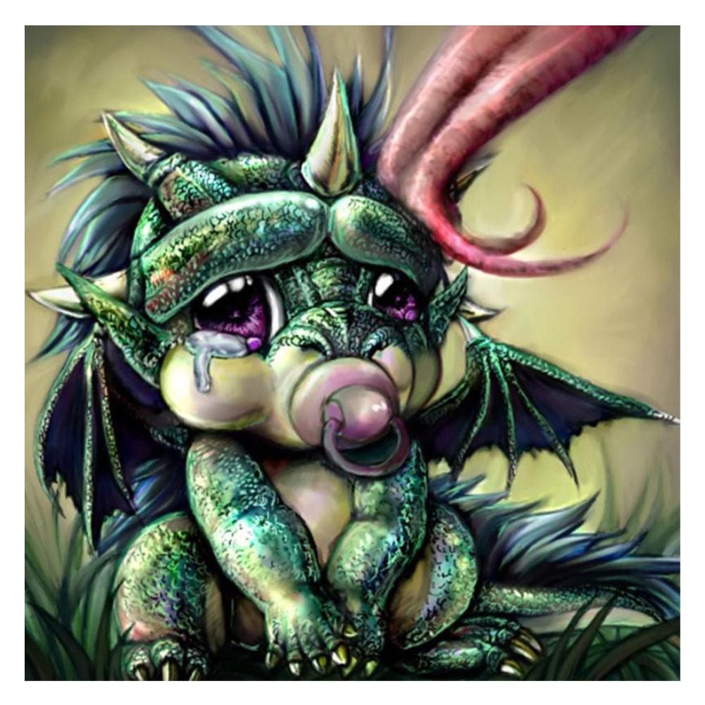 Dinosaur 30x30cm(canvas) full round drill diamond painting