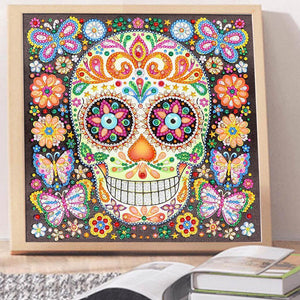 Skull 30x30cm(canvas) beautiful special shaped drill diamond painting
