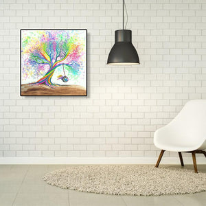 Colorful Tree 30x30cm(canvas) full round drill diamond painting