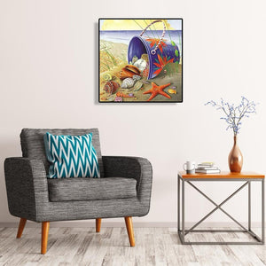Shell Sea Star 30x30cm(canvas) full round drill diamond painting