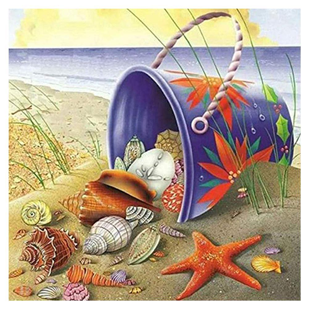 Shell Sea Star 30x30cm(canvas) full round drill diamond painting