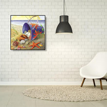 Load image into Gallery viewer, Shell Sea Star 30x30cm(canvas) full round drill diamond painting
