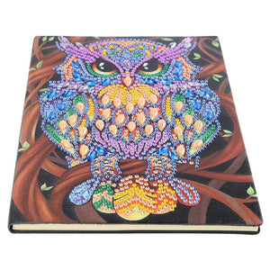 DIY Owl Special Shaped Diamond Painting 50 Page A5 Sketchbook Painting Book