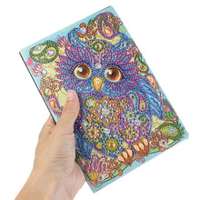 Load image into Gallery viewer, DIY Special Shaped Diamond Painting Owl Bird 50 Pages A5 Drawing Notebook
