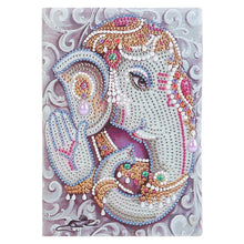 Load image into Gallery viewer, DIY Elephant Special Shaped Diamond Painting 50 Page A5 Notebook Sketchbook
