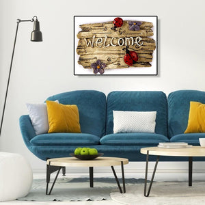 Welcome 40x30cm(canvas) full round drill diamond painting
