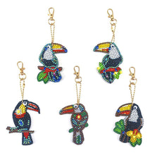 Load image into Gallery viewer, 5pcs DIY Full Drill Special Shape Diamond Painting Bird Keychain Embroidery
