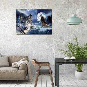 Wolves 40x30cm(canvas) full round drill diamond painting