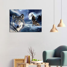 Load image into Gallery viewer, Wolves 40x30cm(canvas) full round drill diamond painting

