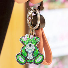 Load image into Gallery viewer, 5pcs DIY Full Drill Special Shaped Diamond Painting Bear Keychain Ornaments
