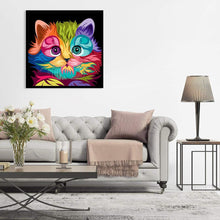 Load image into Gallery viewer, Colorful Cat 30x30cm(canvas) full round drill diamond painting
