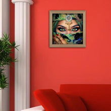 Load image into Gallery viewer, Masked Girl 30x30cm(canvas) full round drill diamond painting
